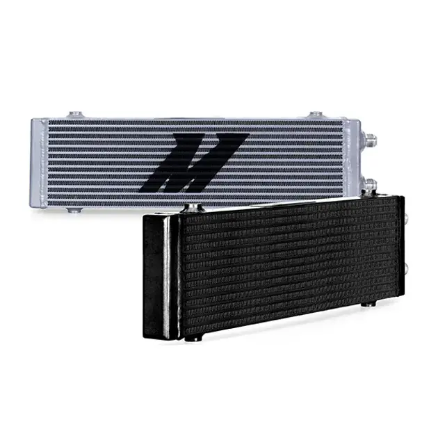 Limited Edition Mishimoto Universal Large Bar and Plate Dual Pass Silver Oil Cooler