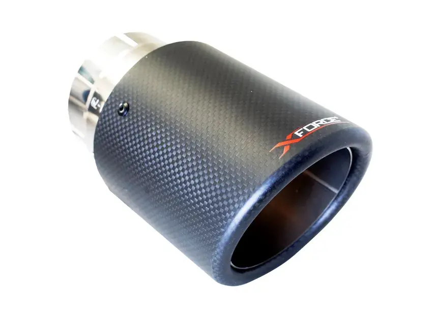 Worldwide Shipping XForce 41/2' O.D Carbon Fibre Double Wall Angle Cut Tip 21/2"Inlet(63MM)
