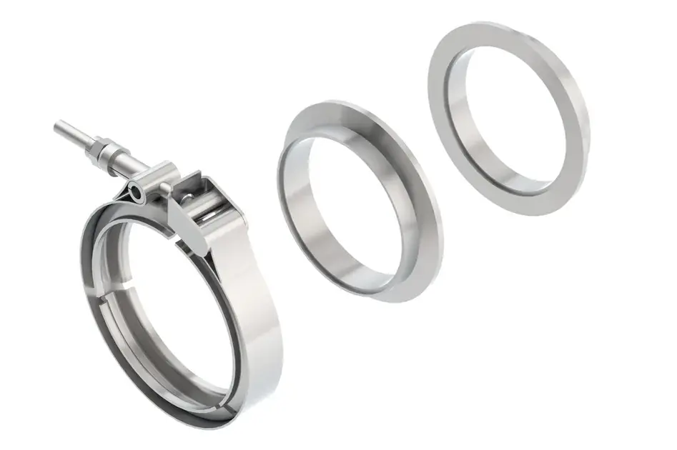 Borla Universal 3in Stainless Steel 3pc V-Band Clamp w/ Male and Female Flanges Genuine