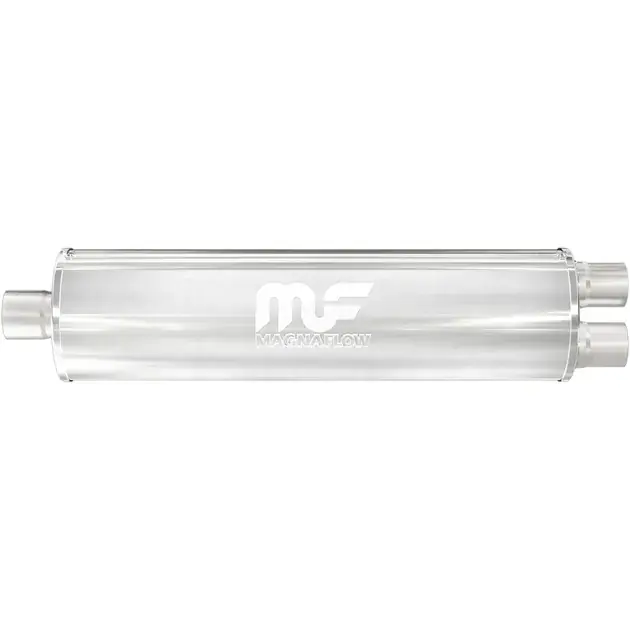 Clearance Magnaflow SS Straight-Through Muffler 3/2.5in. Center/Dual 7x24x7 Body - 12763