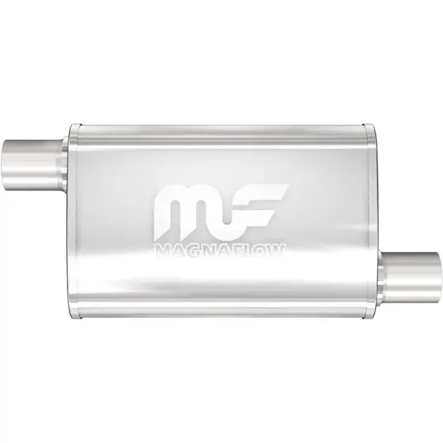 Professional Grade Magnaflow SS Straight-Through Muffler 2.5in. Offset/Offset 4x14x9 Body - 11236