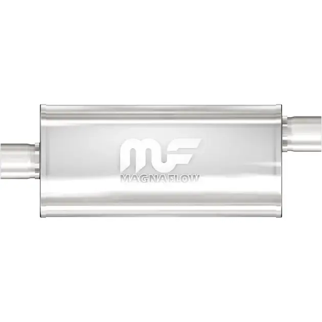 Special Discount Magnaflow SS Straight-Through Muffler 2.5in. Offset/Center 5x14x8 Body - 14226