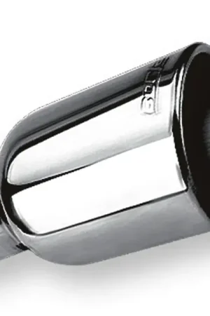 Borla 2.25in Inlet 3.19in Round Rolled Angle Cut Outlet x 5in Long Embossed Tip Handmade