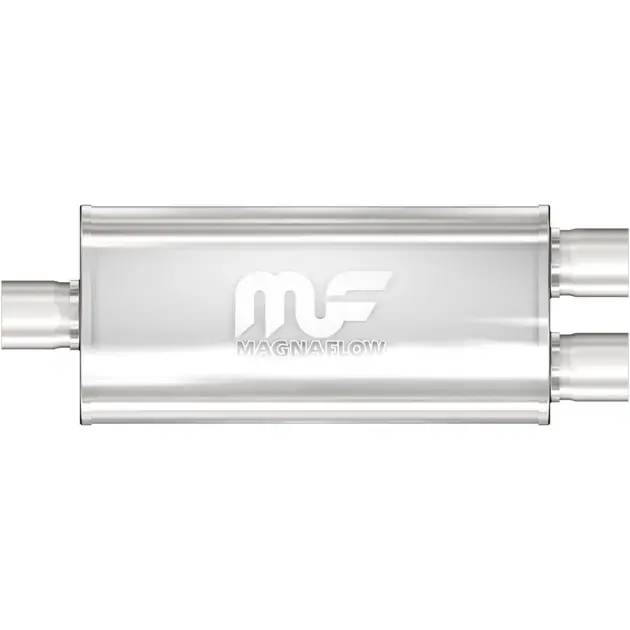 Weekend Sale Magnaflow SS Straight-Through Muffler 2.25/2in. Center/Dual 5x14x8 Body - 12148
