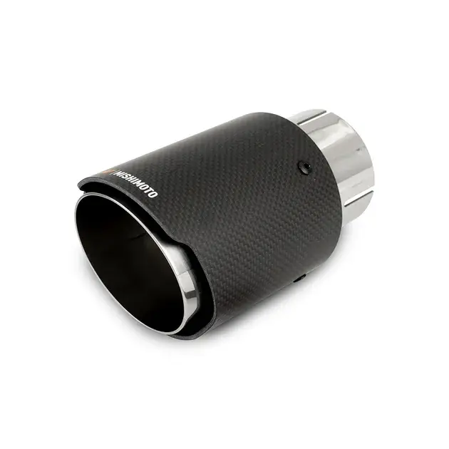 Instant Buy Mishimoto Carbon Fiber Muffler Tip 3in Inlet 4in Outlet Polished