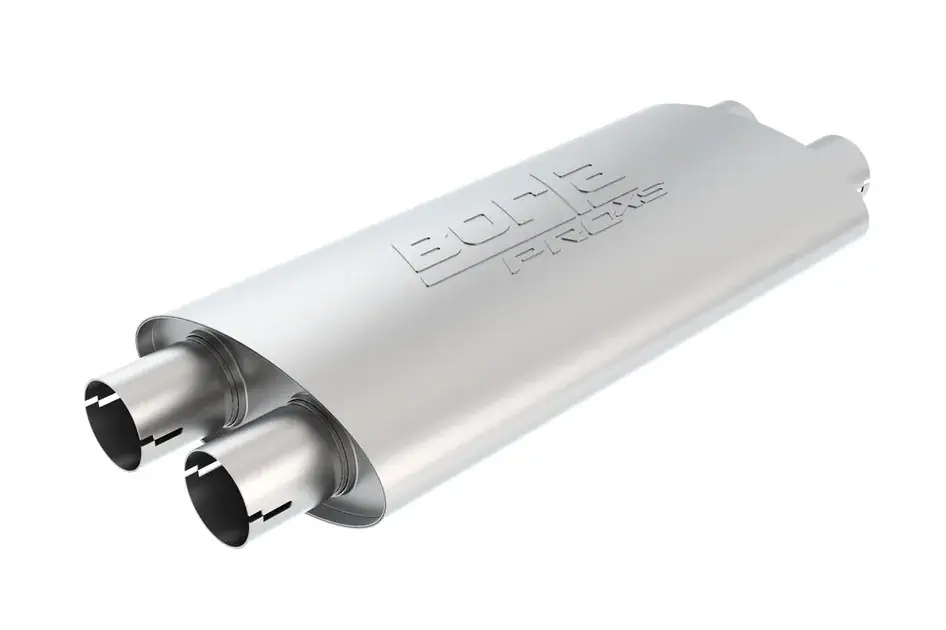 Borla Pro-XS 2.25in Tubing 19in x 4in x 9.5in Oval Notched Dual In / Dual Out Muffler Mega Sale