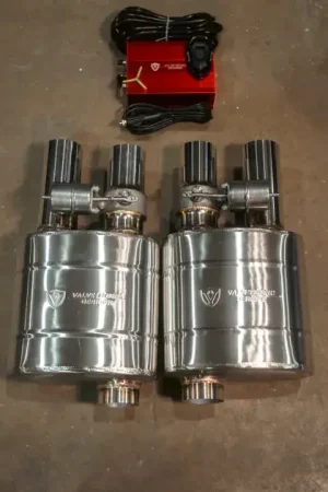 Handmade Valvetronic Valved Dual Outlet Muffler Kit - 63mm (No Tips)