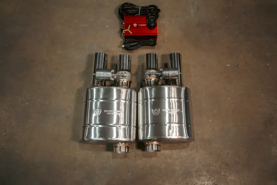 Handmade Valvetronic Valved Dual Outlet Muffler Kit - 63mm (No Tips)