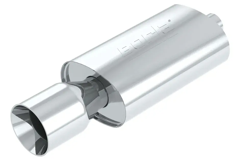 New Release Borla Wailtail Oval 2-1/4in x 5in Side Round Out Boomer Muffler