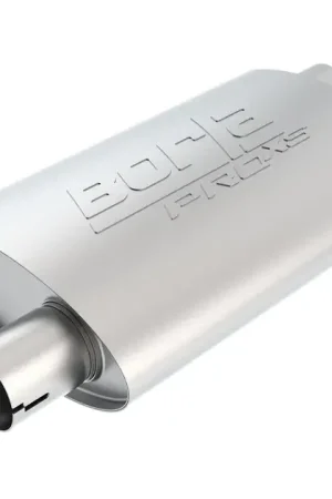 Affordable Borla Universal Pro-XS Oval 2.25in Inlet / Outlet Offset Notched Muffler